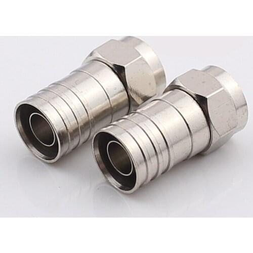 Copper double shielding 75-5F F type connector for CATV distributor 10pcs/lot metric system