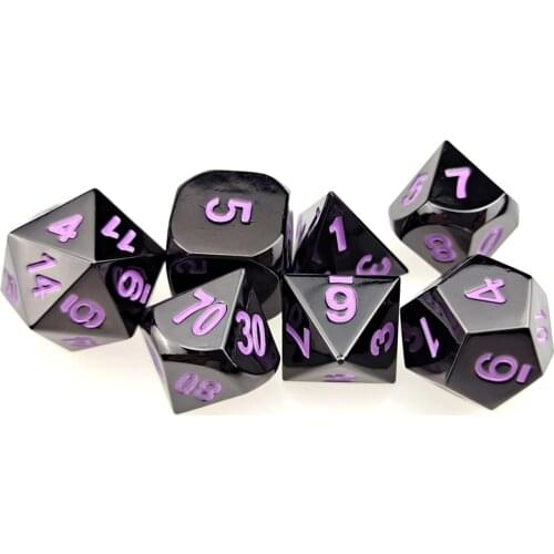 Metal DND Dice Set of 7 D&D Dice for Dungeons and Dragons Games