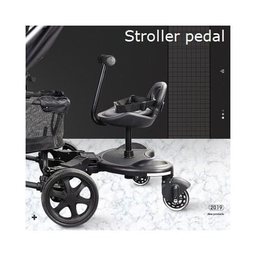Fashion Children Stroller Pedal Adapter Second Child Auxiliary Trailer Twins Scooter Hitchhiker Kids Standing Plate with Seat