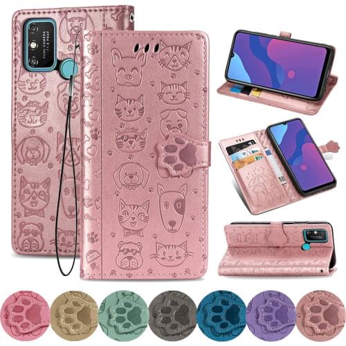 Cartoon Flip Leather Cover For Huawei Honor 30 20 Pro 10 9 Lite 10i 9A 9X 9C P40 Y9 Prime Y5P Y6P Y8P Y8S P Smart Z Wallet Case