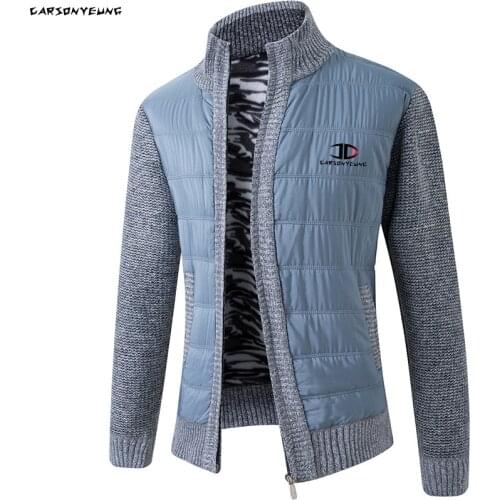 Hot Sale Mens Sweater Coat Faux Fur Wool Sweater Jackets Men Winter Casual Knitwear Cardigan Male Full Zip Knitted Warm Coat