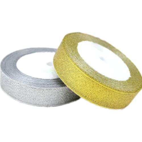 New 22 meters Gold/Silver Organza Ribbon 20mm Glitter Onions Ribbons For Wedding cake Gift Decoration DIY Craft Supplies tape