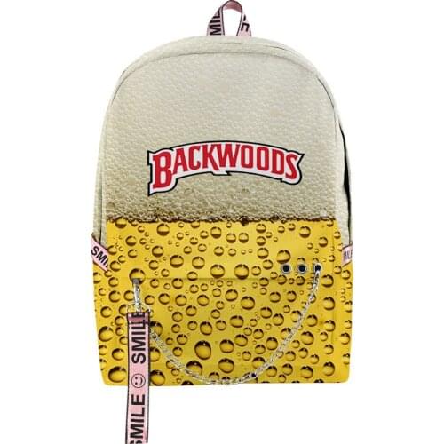 New Style BACKWOODS Beer Fashion 3D Backpack Can Be Customized 3D Printed Teens Boys Girls Campus Student Backpack Laptop Bag