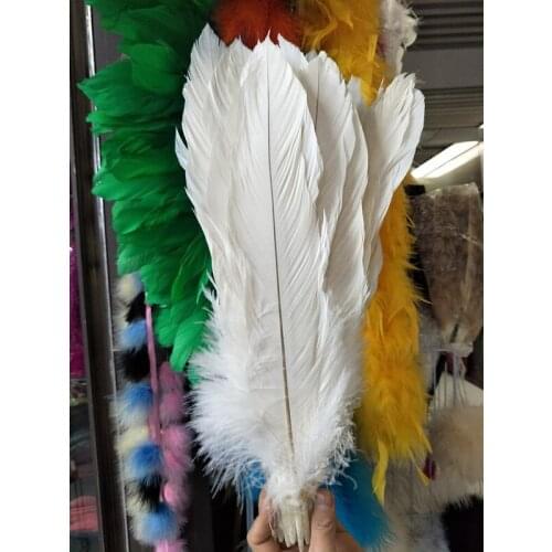 Wholesale 10pcs scare white natural Eagle feathers 35-40 cm/14-16 inch Decorative diy stage performance Jewelry accessories