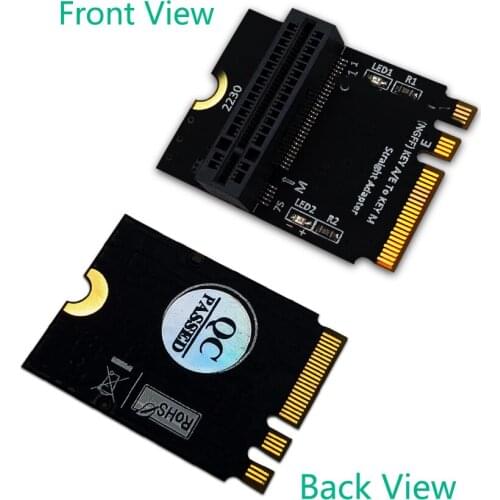 M.2 NGFF nvme SSD to M.2 key A/E Adapter (Vertical Installation) for 2280 type SSD