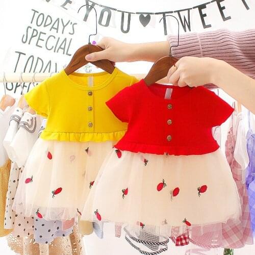 Newborn Baby Girl 1 Year Birthday Dress Pears Decoration Toddler Girl Christening Dress Infant Princess Party Dresses For Girls