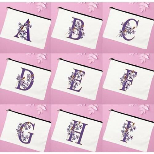 Letter Printing Portable Zipper Cosmetic Bags Female Beauty Make Up Case Travel Toiletries Organizer Canvas Wash Storage Pouch