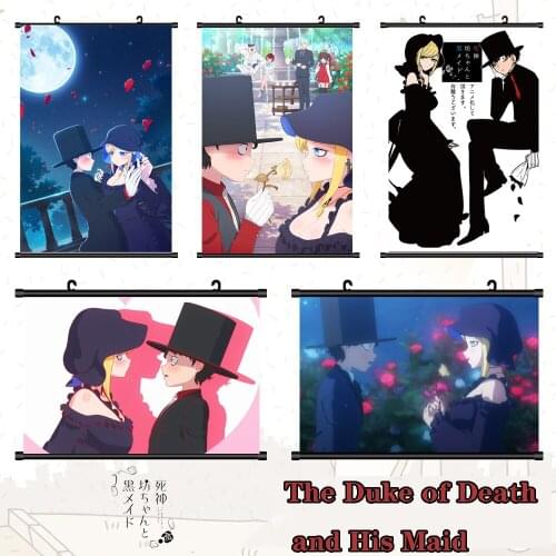Anime The Duke of Death and His Maid Bocchan Alice Rob Viola Cosplay Poster Scroll Mural Wall Hang Poster Otaku Home Decor Gifts