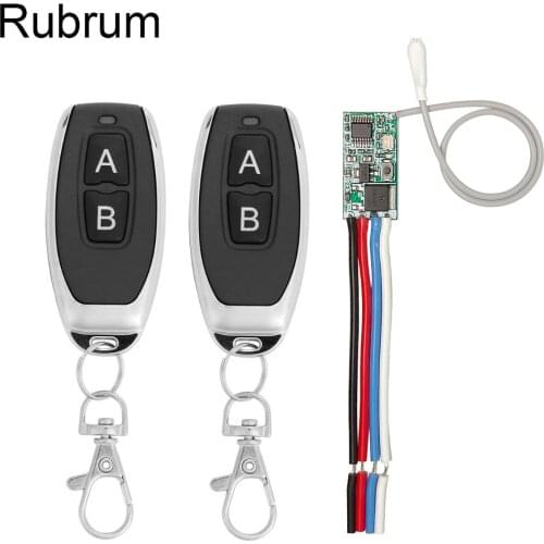 Rubrum Wireless Remote Control Switch DC 12V 24V RF Relay 1CH Smart Home Led Light Switch 433Mhz RF Receiver Module Transmitter