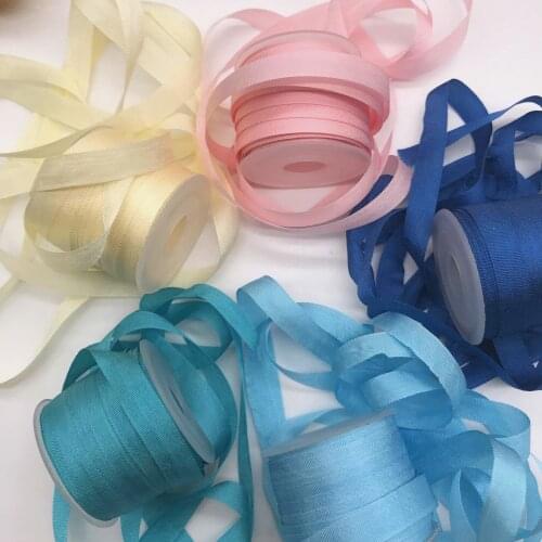 7mm, 10yards/color,silk set,100% real pure silk thin normal silk ribbons for embroidery and handcraft project,gift packing