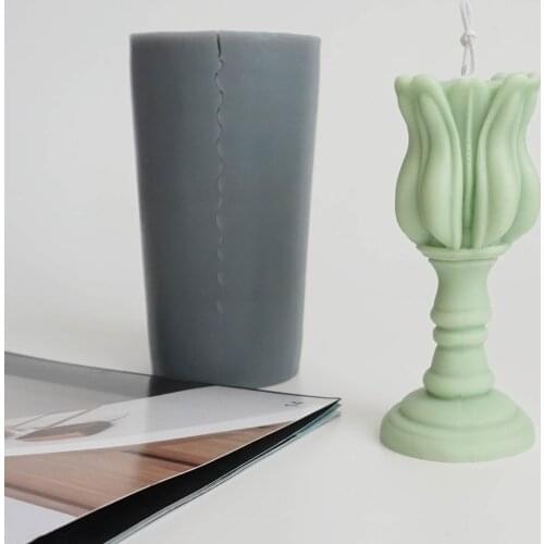Candle Silicone Mold Aromatherapy Tulip DIY Handmade Mould For Children To Cultivate Hands-on Interest In Making Gifts