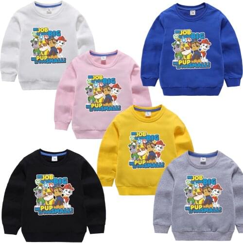 Genuine Paw Patrol Hoodie Sweatshirt Marshall Sky Figures Toys Children Clothes Streetswear Long Sleeve Kids Christmas Gift
