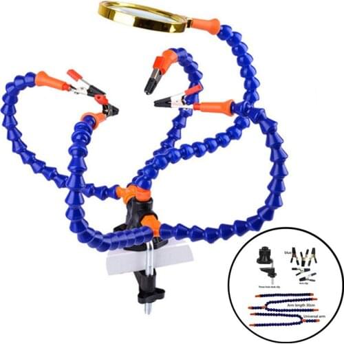 High quality 10 times 5 arm welding magnifying glass table clip-on flexible arm welding table repair tool magnifying glass