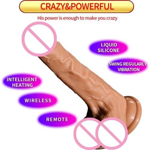 Vibrating Dildo With 360° Rotation -Adorime 178mm 10 Powerful Vibrations Recharge Realistic Suction Cup Sex Toys For Women