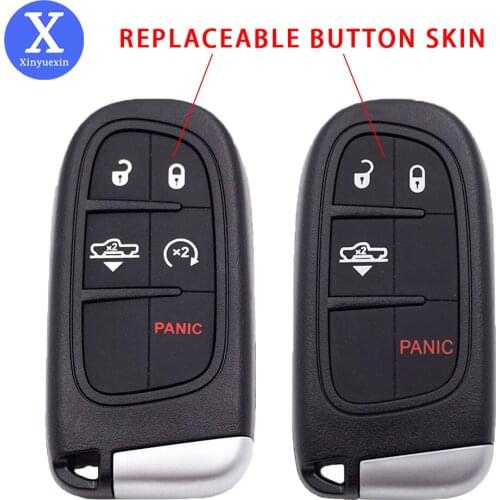 Xinyuexin for JEEP Cherokee Remote Car Key Case for Chrysler 300c DODGE RAM Durango Smart Car uncut Key Shell Case 4 5 Buttons