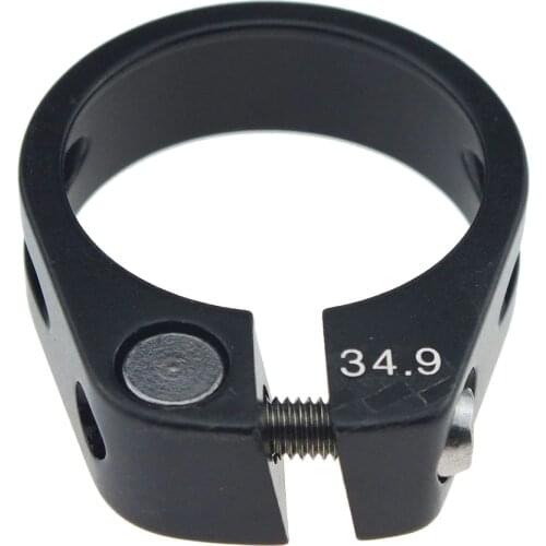 Bike Seat Post Clamp 34.9mm Aluminum Alloy Quick Release Seat Tube Clip for Mountain Bike Cycling - Various Colors