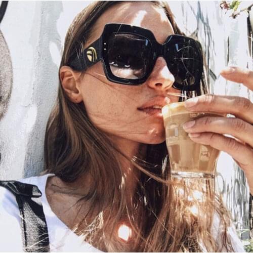 2021 Oversized Sunglasses Women Retro Square Sunglasses Women High Quality Sun Glasses for Women Brand Oculos De Sol Feminino