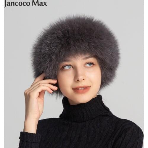 Winter Fashion Elastic Headband Fox Fur Headwear Racccoon Fur Womens Fluffy Real Fur Band S8300