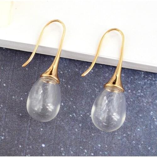 2Pairs 10mm Colorful Ball Earring Mini Tear Drop Dangle Earring Glass Ball Earrings Diy Jewelry Finding