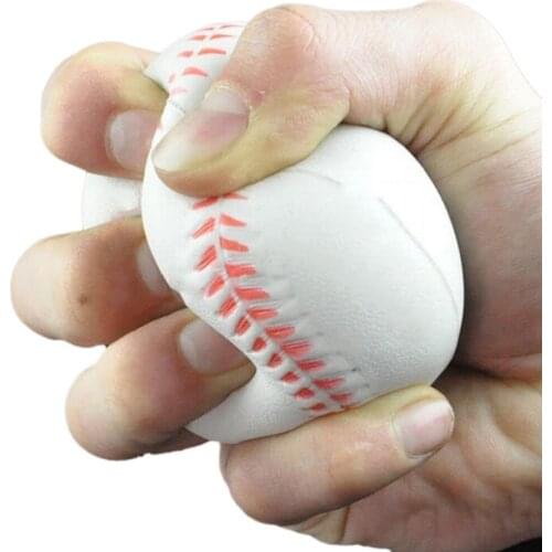1Pcs 2018 New Arrival Mini Kawaii Squishy Baseball Style Stress Relief Ball Baseball Hand Wrist Squeeze Soft Foam Ball Gifts