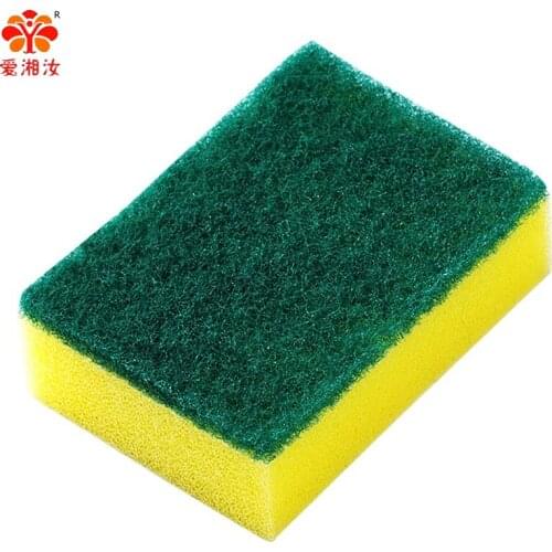 Cleaning sponge scouring pad kitchen brush pot household dishcloth strong degreasing With sand cloth sponge wipe