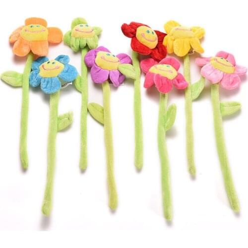 10pcs Sunflower Plush Toys Curtain Accessories Home Decoration Smile Flower Creative Toy Christmas Valentines Day Gift S2210