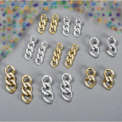2021 Occident Fashion Chain Earrings For Women Statement Earrings Jewelry Studs Earrings Hot Selling Jewelry Wholesale