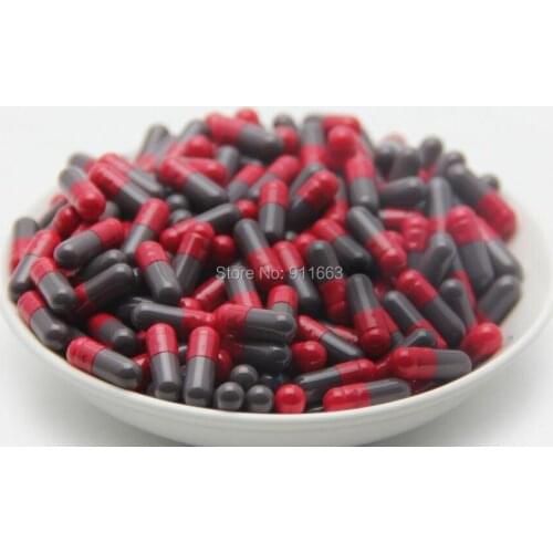 4# 5,000pcs!Red-Grey Colored Empty Gelatin Capsules sizes/gelatin empty capsules 4# (joined or seperated capsules available!)