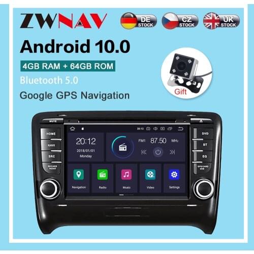 Android 10.0 4+64G Car Radio Player GPS Navigation For AUDI TT 2006-2012 car Multimedia Player Radio stereo Head Unit dsp