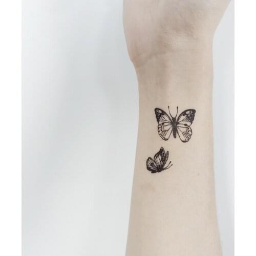Butterfly Deer Animal Flower Element Temporary Tattoo Sticker Waterproof Women Men Fake Tatto Body Art 10.5X6cm Kids Tatoo