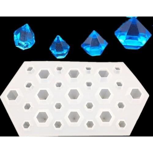 Big 3D Diamond Silicone Mold Soft Clear Mold UV Resin Mould Kawaii Craft Supplies Silicone Mold High Quality Jewellery Mold