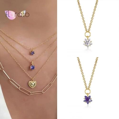 925 Sterling Silver Star Necklaces For Women Bohemian Five-Pointed Star Pendant Necklace Choker Clavicle Necklace Party Jewelry