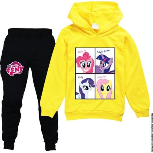 Children Clothing My Little Baby girl pony Toddler Girls Clothes Hooded Costume Outfit Kids Tracksuit For Girls Clothing Sets