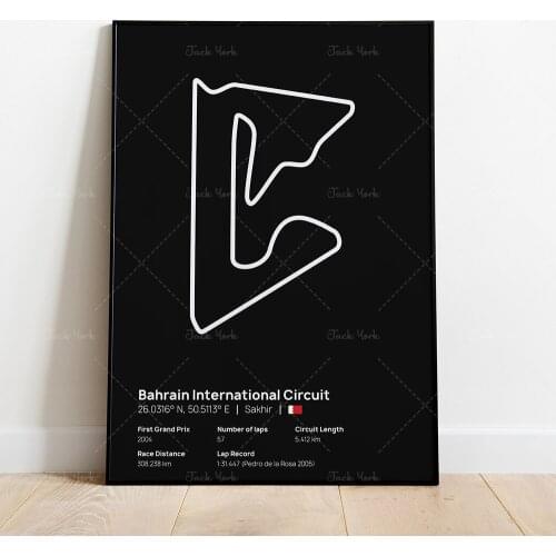 F1 Race Car Circuit Poster And Prints Wall Art Canvas Painting For Living Home Room Decor