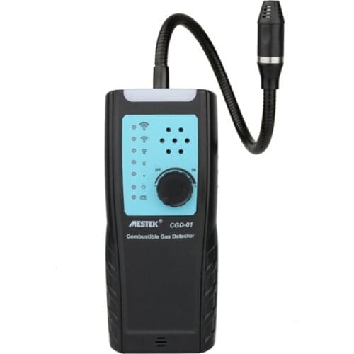 MESTEK LCD Gas Analyzer Meter Combustible Gas Sensor Detector Air Monitor Gas Leak Detector with Sound Shock Alarm,CGD01