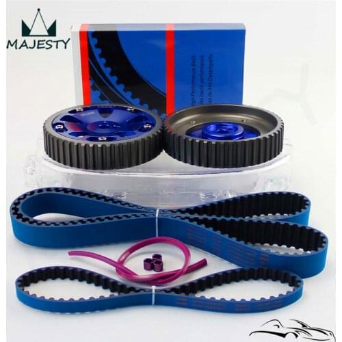 Racing Timing Belt w/Balance+ Cam Gear+Cam Cover For EVO 1-3 Eclipse DSM 4G63