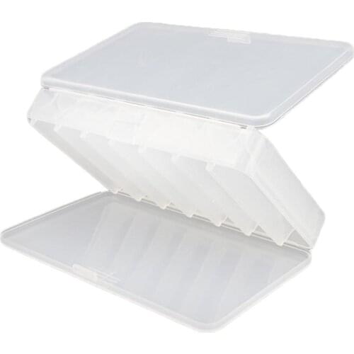 Fishing Lure Box Double Side 7 Grids Fishing Tackle Tool Bait Lure Hooks Storage Case Plastic Box