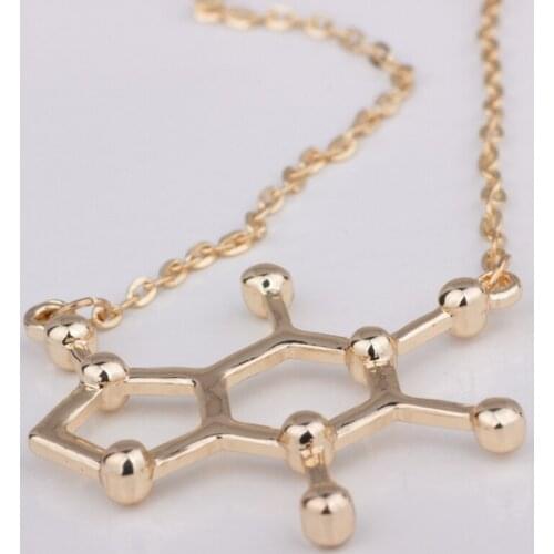 N329 Fashion jewelry Biology Jewelry Science Themed Jewelry Design DNA Molecule Chain Pendant Necklace