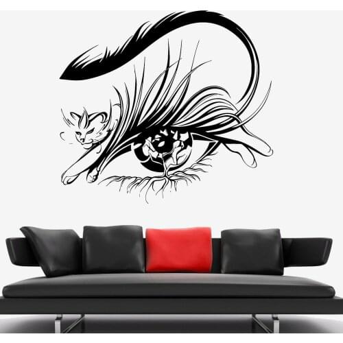 Cat Eyes Wall Sticker Eyelash Eyebrows Beauty Salon Ornament Mural Vinyl Window Decal Art Creative Interior Decor Removable M903