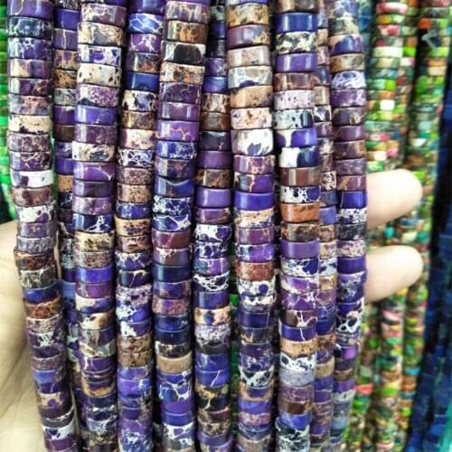 Natural Purple Imperial Jaspers Beads Round Loose Stone Spacer Beads 2x4 3x6 3x8 3x10mm Pick Size DIY Jewelry Necklace Making
