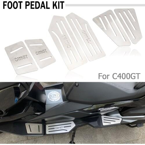New Motorcycle Footboard Steps Motorbike Foot For BMW C400GT C 400 GT C400 GT Footrest Pegs Plate Pads 2018 2019 2020 2021