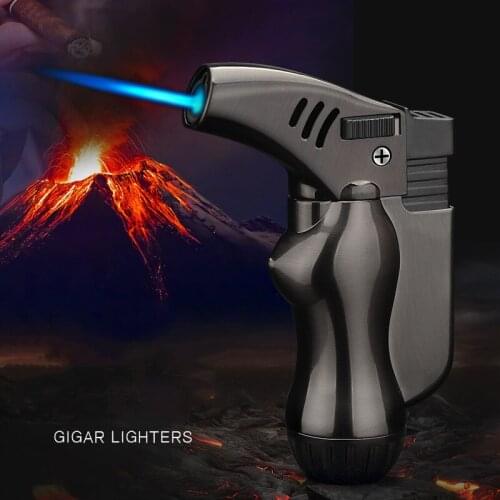 2020 New Metal Spray Gun Igniter Portable Spray Gun Turbine Anti-wind Gas Butane 1300 C Cigar Lighter Smoking Accessories