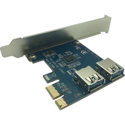 PCI-E 1 turn 2 PCI express 1X slots Riser Card Mini ITX turn external 3 PCI-E slot adapter PCIe Port Multiplier Card