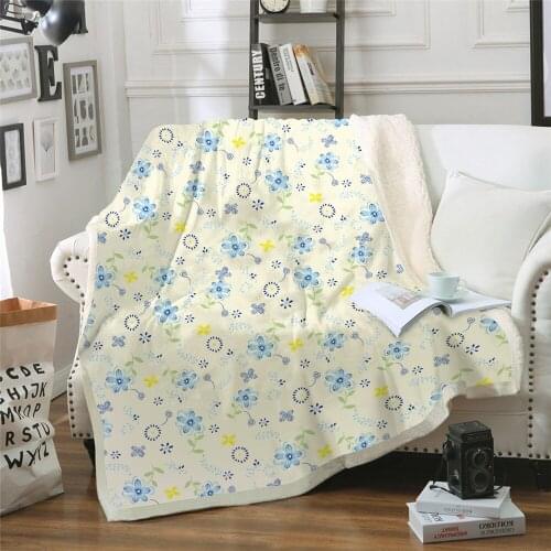 Sofa cushion Yoga mat New Beach Towel Air Conditioner Thickened Double Plush 3D Digital Print Bath Towel Floral Series