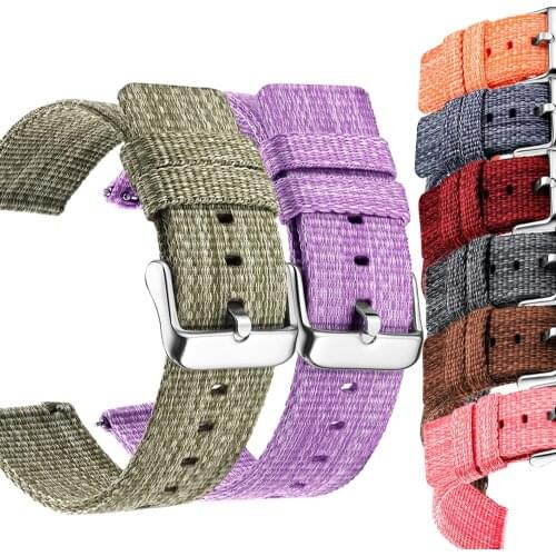 Watch Strap for Samsung Gear S3 S2 18mm 20mm 22mm Nylon Watch Band for Samsung Watch Active 2 46mm 42mm Watch Bracelet Belt