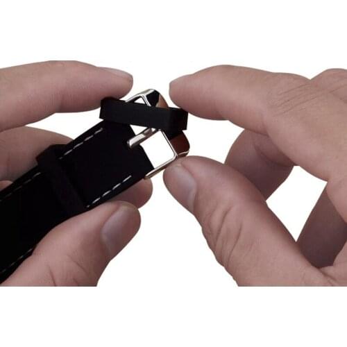 Watch Shop 4Pcs/lot Black Watch Strap Loop Ring Silicone Rubber Watch Band Accessories for Home Personal Watch Repair Tool