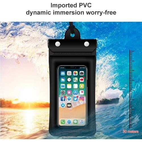 Waterproof Phone Pouch Outdoor Swimming Mobile Phone Bag Underwater Universal Cell Phone Case Cover for 6inch Phone
