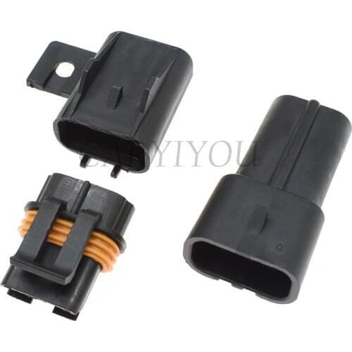 1 Set Delphi 2 Pin Way Sealed Automobile Electrical Connector Socket Female Male Plug For Fan Auto Connector 12033769 12034269