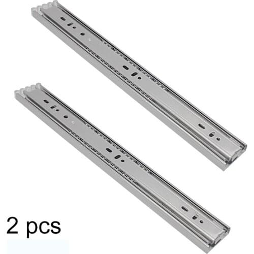 1pair 3-Fold Silent Steel Ball Slide Track Drawer Keyboard Cabinet Cupboard Rail Sliding Furniture Hardware