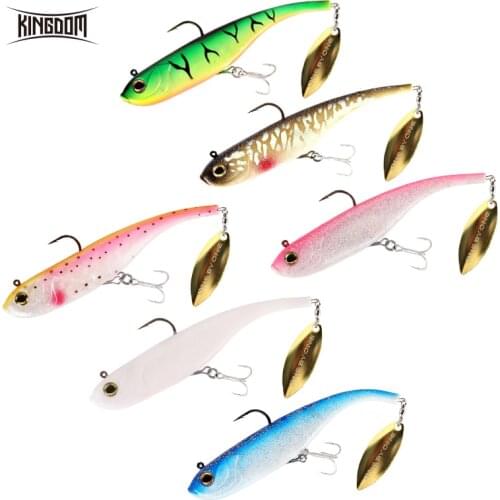 Kingdom 1PCS 2019 Hot Fishing lures 200mm 52g Soft Baits With Spoon On Tail Sinking Good Action Artificial Bait PVC Soft Lures